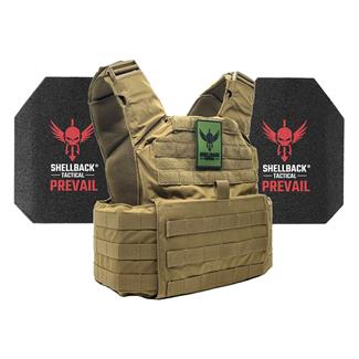 Shellback Tactical Skirmish Active Shooter Kit / Level III Model AR1000 Armor Plates Coyote