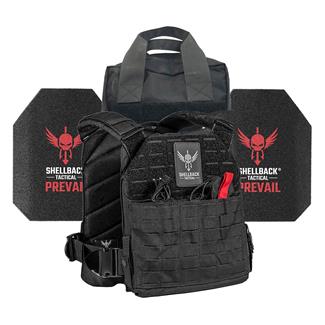 Shellback Tactical Defender 2.0 Active Shooter Armor Kit / Level III Model AR1000 Armor Plates Black