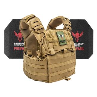 Shellback Tactical Banshee Elite 2.0 Active Shooter Kit / Level III Model AR1000 Armor Plates Coyote