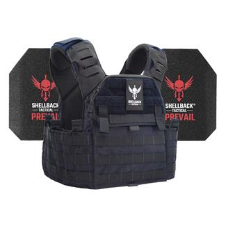 Shellback Tactical Banshee Elite 2.0 Active Shooter Kit / Level III Model AR1000 Armor Plates Navy Blue