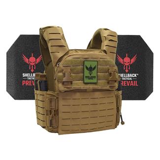 Shellback Tactical Banshee Elite 3.0 Active Shooter Kit / Level III Model AR1000 Armor Plates Coyote