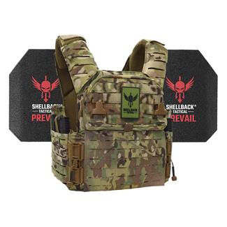 Shellback Tactical Banshee Elite 3.0 Active Shooter Kit / Level III Model AR1000 Armor Plates MultiCam