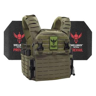 Shellback Tactical Banshee Elite 3.0 Active Shooter Kit / Level III Model AR1000 Armor Plates Ranger Green