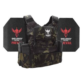 Shellback Tactical Stealth 2.0 Active Shooter Kit / Level III Model AR1000 Armor Plates MultiCam Black