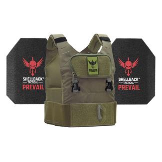 Shellback Tactical Stealth 2.0 Active Shooter Kit / Level III Model AR1000 Armor Plates Ranger Green