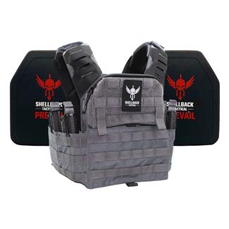 Shellback Tactical Banshee Elite 2.0 Lightweight Level IV Armor Kit / Model 4SICMH Ceramic Plates Wolf Gray