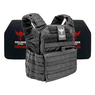 Shellback Tactical Banshee Rifle Lightweight Level IV Armor Kit / Model 4SICMH Ceramic Plates Black