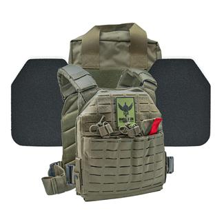 Shellback Tactical Defender 2.0 Active Shooter Armor Kit / Level III+ P5mmSAO Armor Plates Ranger Green