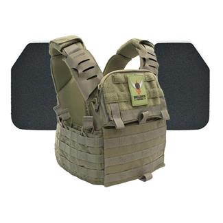 Shellback Tactical Banshee Elite 2.0 Body Armor Kit / Level III+ P5mmSAO Armor Plates Ranger Green