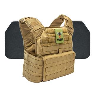 Shellback Tactical Banshee Body Armor Kit / Level III+ P5mmSAO Armor Plates Coyote