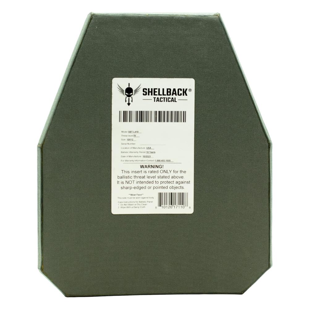 Shellback Tactical Prevail Series Level IV 10 x 12 Swimmers Cut Hard ...