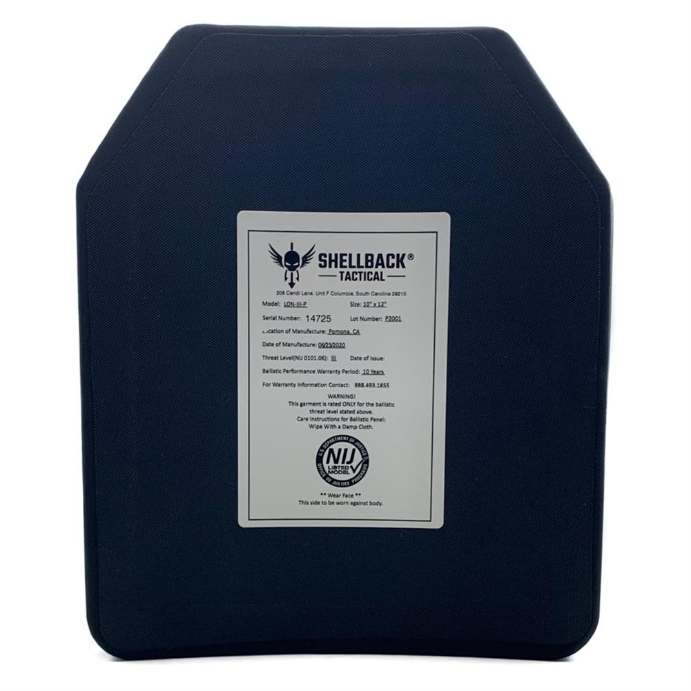 Shellback Tactical Prevail Series Level III Single Curve 10 x 12 Hard ...