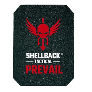 Shellback Tactical Prevail Series Level III+ Single Curve 6 x 8 Hard Armor Plates - Model AR1000RP Black