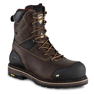 Men's Irish Setter 8" EDGERTON XD Waterproof Composite Toe Boots Brown / Black