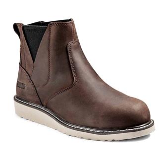 Men's Kodiak Whitton Chelsea Steel Toe Boots Dark Brown