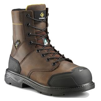 Men's Terra 8" Patton Composite Toe Waterproof Boots Dark Brown