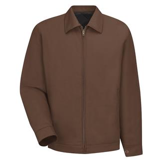 Men's Red Kap Slash Pocket Jacket Brown