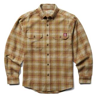 Men's Wolverine Glacier Long Sleeve Flannel Shirt Coyote Plaid