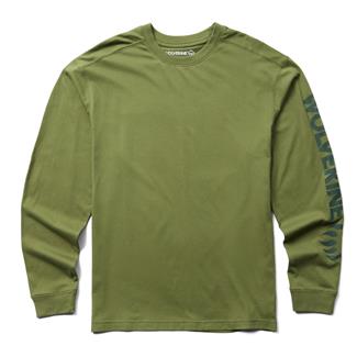 Men's Wolverine Graphic Long Sleeve T-Shirt - Sleeve Logo Olive Tree