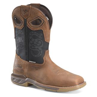 Men's Double H Serpentine Composite Toe Waterproof Boots Brown