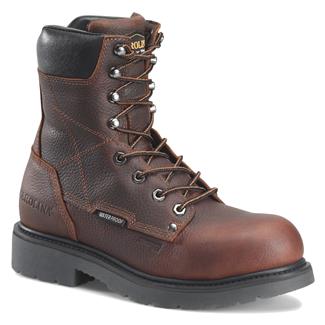 Men's Carolina 8" DICE Aluminum Toe Waterproof Work Boots Brown