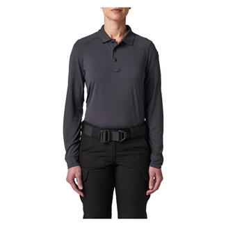 Women's 5.11 Helios Long Sleeve Polo Charcoal