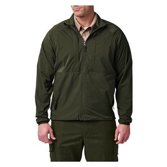 Men's 5.11 Lt Stretch Windshell Jacket Sheriff Grn