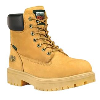 Men's Timberland PRO 6" Direct Attach Leather Waterproof Boots Wheat