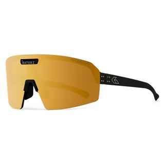 Gatorz Havok Black Engraved Logo (frame) - Smoke Polarized / Gold Mirror (lens)