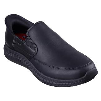 Skechers mens slip on leather on sale