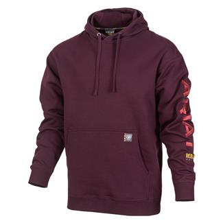 Men's Ariat Rebar Graphic Hoodie Malbec / Brick Red