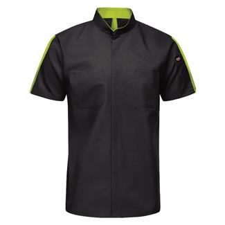 Men's Red Kap Two Tone Pro+ Work Shirt With OilBlok & MIMIX Black / Hi-Vis Yellow