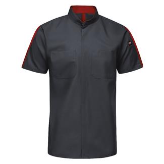 Men's Red Kap Two Tone Pro+ Work Shirt With OilBlok & MIMIX Charcoal / Fireball