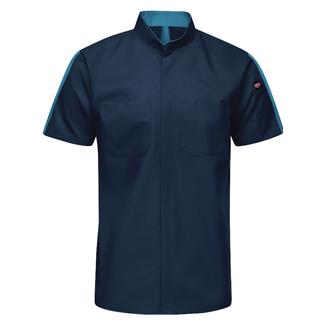 Men's Red Kap Two Tone Pro+ Work Shirt With OilBlok & MIMIX Navy / Teal