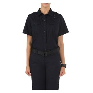 Women's 5.11 Short Sleeve Taclite PDU Class A Shirts Midnight Navy