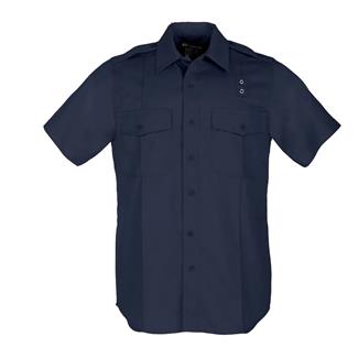 Men's 5.11 Short Sleeve Taclite PDU Class A Shirts Midnight Navy