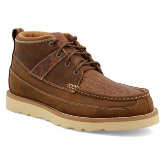 Men's Twisted X 4" Wedge CellSole Boots Distressed Saddle / Cognac