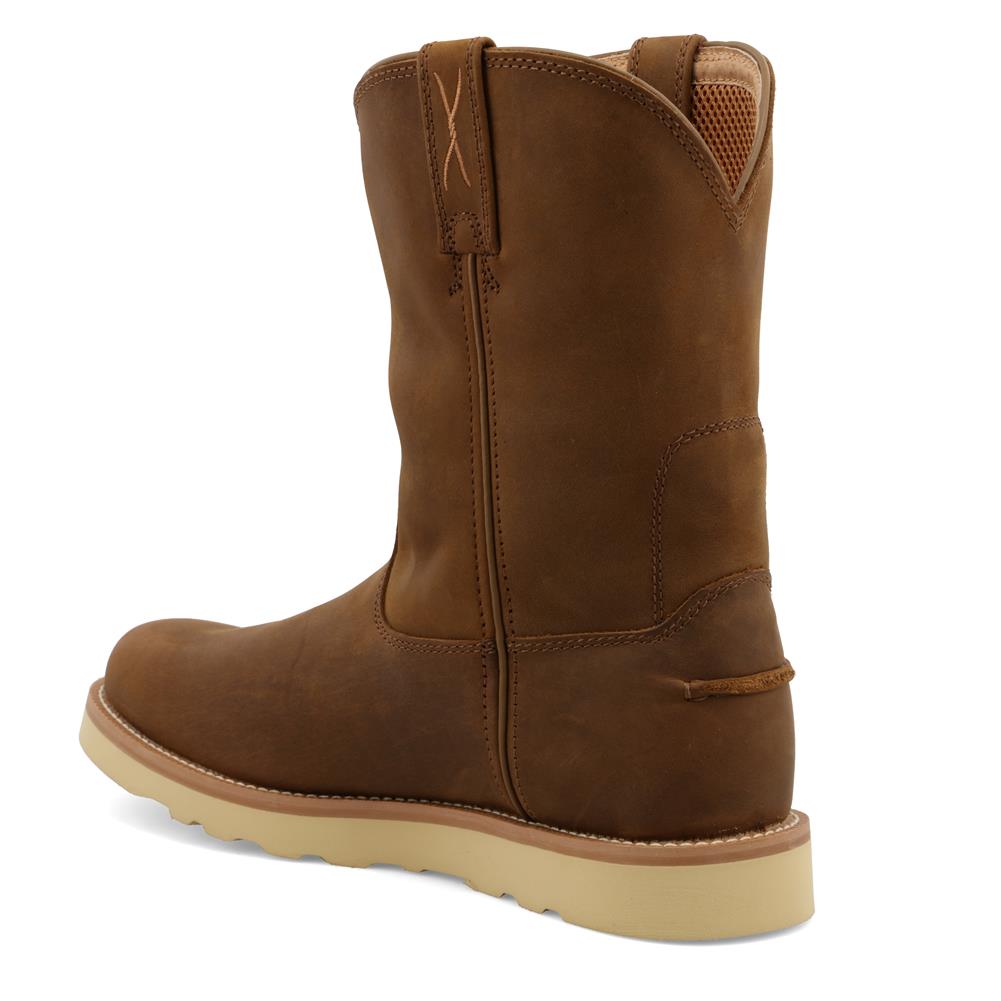 Twisted X Men's Lite Pull-On Work Boot - Steel Toe, Brown Leather, Comfortable Work Boot - View #7