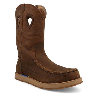Men's Twisted X 11" Work Pull-On Wedge Sole Boots Brunette / Pecan