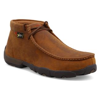 Men's Twisted X Work Chukka Driving Moc Steel Toe Met Guard Peanut