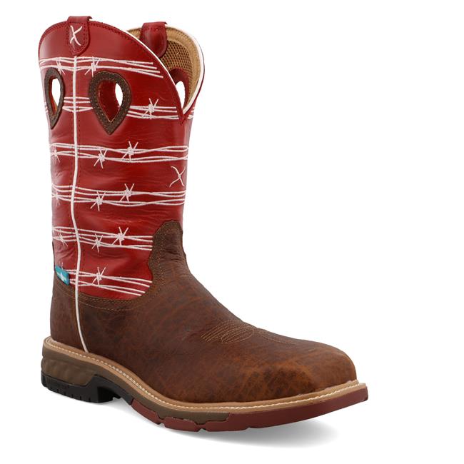 Men s Twisted X 12 Western Square Composite Toe Waterproof Boots Work Boots Superstore WorkBoots