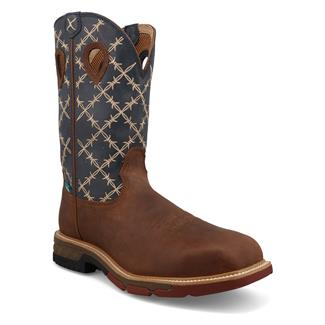 Men's Twisted X 12" Western Composite Met Guard Waterproof Boots Hazel / Navy