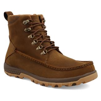 Men's Twisted X 6" Driving Moc Hiker Boots Distressed Saddle