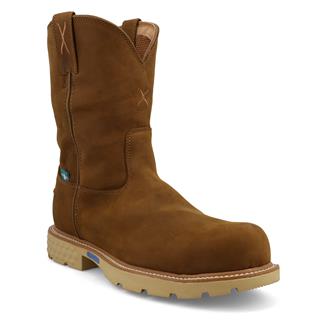 Men's Twisted X 10" Composite Toe Waterproof Boots Distressed Saddle
