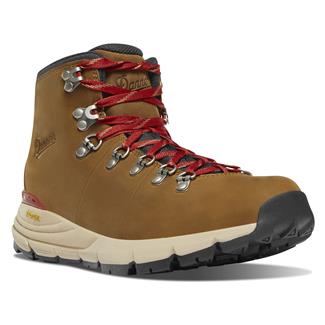Women's Danner 4.5" Mountain 600 Leaf GTX Boots Grizzly Brown / Rhodo Red