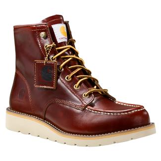 Men's Carhartt 6" Moc Toe Wedge Boots Red Brown