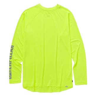 Men's CAT Lightweight Cooling Long Sleeve Crew T-Shirt Hi-Vis Yellow