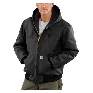 Men's Carhartt Loose Fit Firm Duck Insulated Flannel-Lined Active Jacket Black