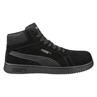 Men's Puma Safety Iconic Suede Mid Composite Toe Boots Black