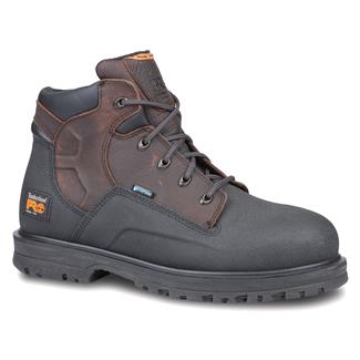 Men's Timberland PRO 6" Powerwelt Steel Toe Waterproof Boots Brown